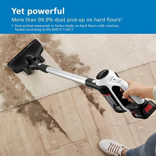 Bosch Unlimited 6 BCS612GB Ultra Lightweight 18V Powerful MultiUse Cordless Vacuum Cleaner, 2 Batteries 60 minutes runtime, range of handy accessories including Docking Station – White reviewed and rated by  Make Life Easier Technologies